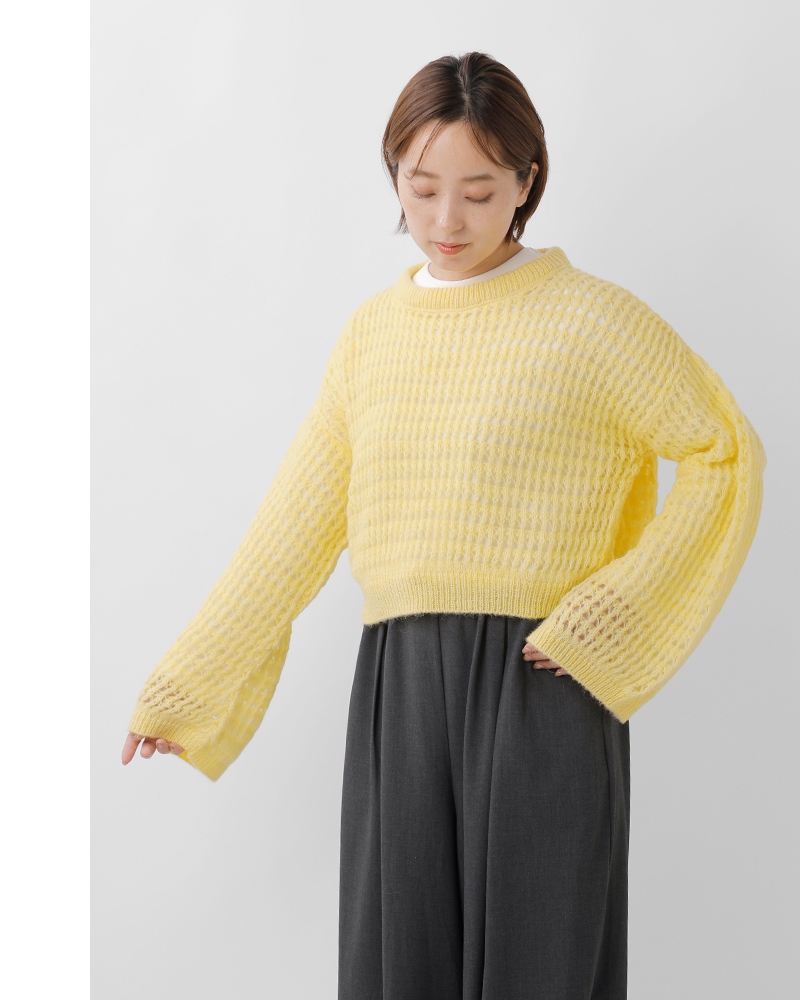 TRICOTS JEAN MARC(トリコット ジーン マルク)モヘアブレンドワイドスリーブニットプルオーバーandy