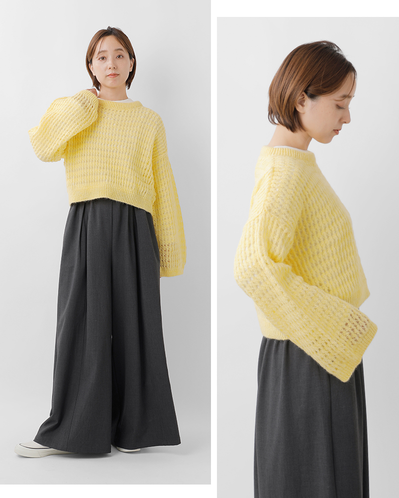 TRICOTS JEAN MARC(トリコット ジーン マルク)モヘアブレンドワイドスリーブニットプルオーバーandy