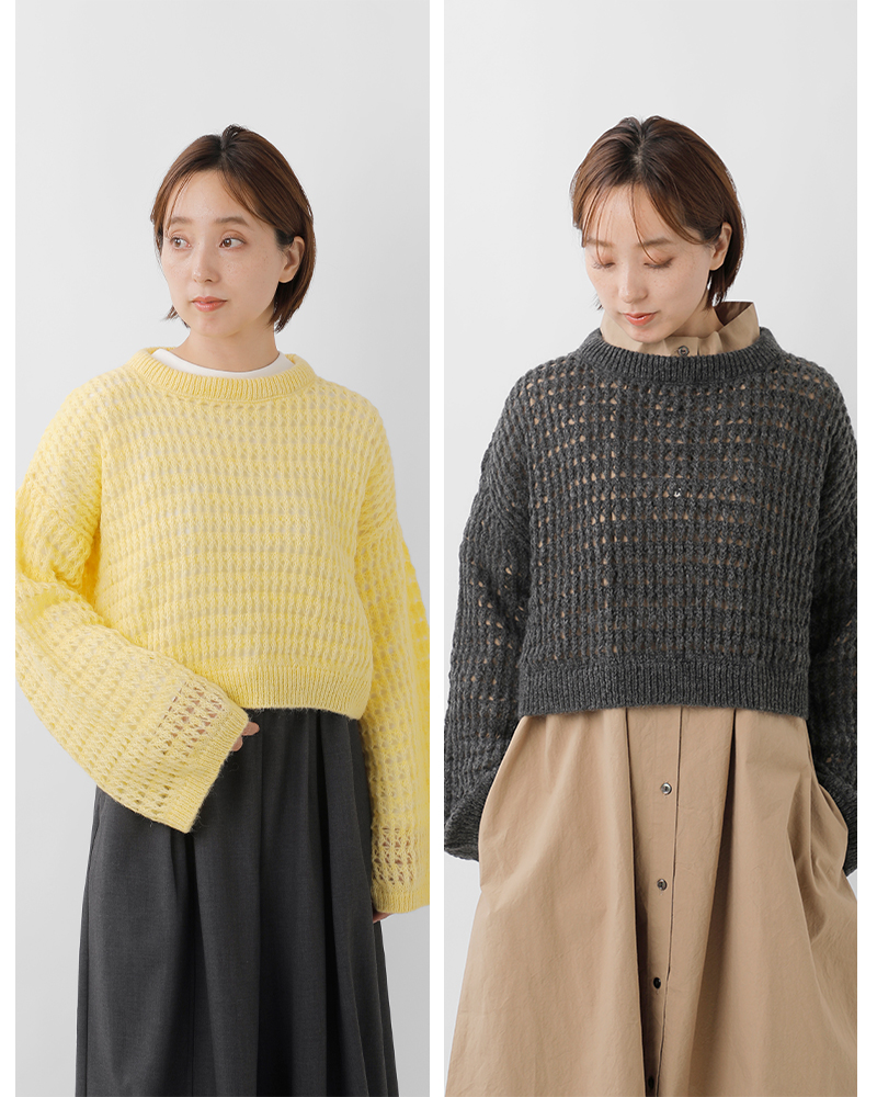 TRICOTS JEAN MARC(トリコット ジーン マルク)モヘアブレンドワイドスリーブニットプルオーバーandy