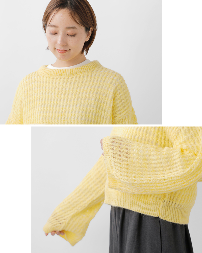 TRICOTS JEAN MARC(トリコット ジーン マルク)モヘアブレンドワイドスリーブニットプルオーバーandy