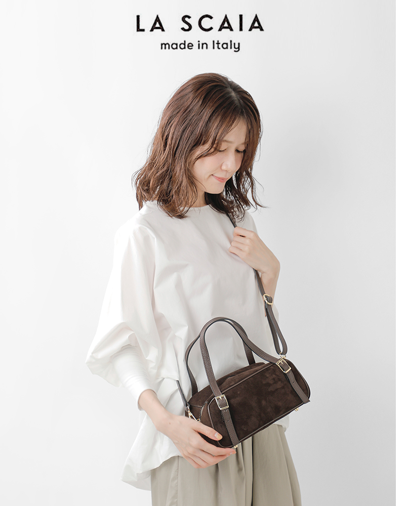 La Scaia(ラ スカイア)2wayレクタングルショルダーバッグap-700-cado