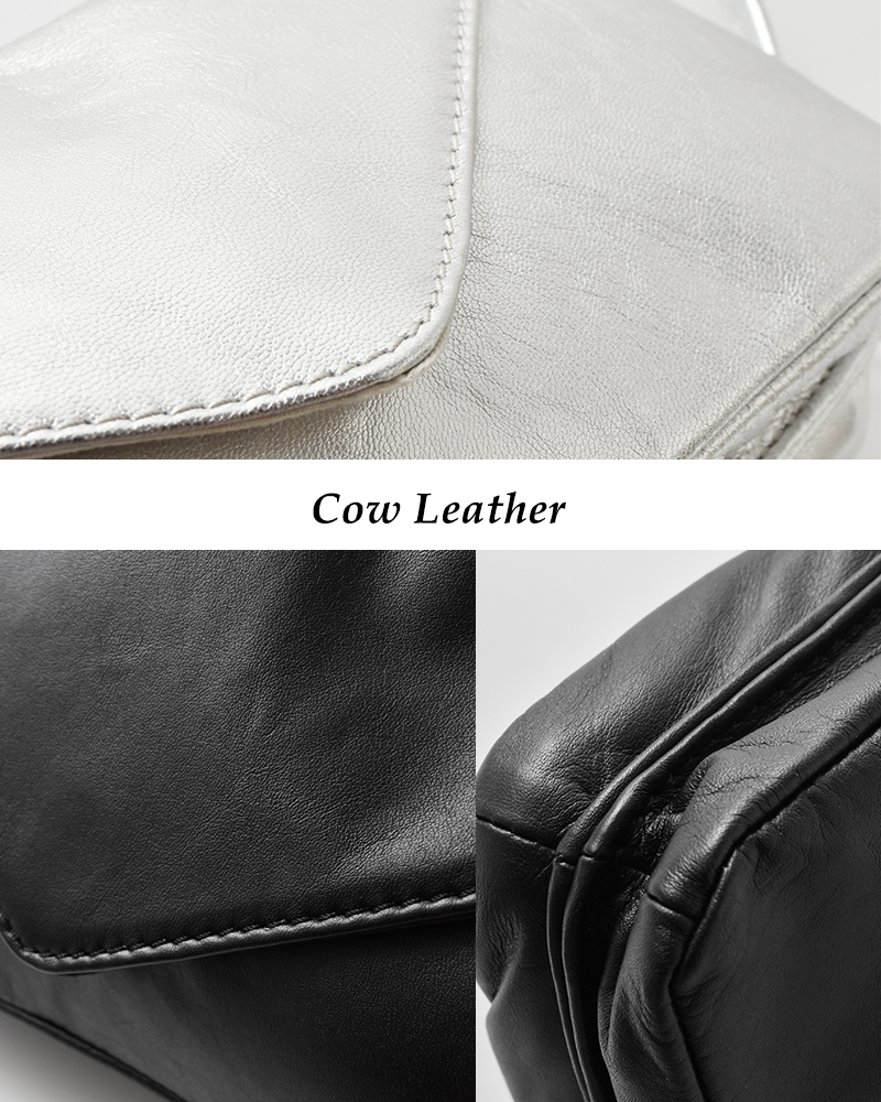 Ampersand(アンパサンド)カウレザートライアングルフラップショルダーバッグap24-w87