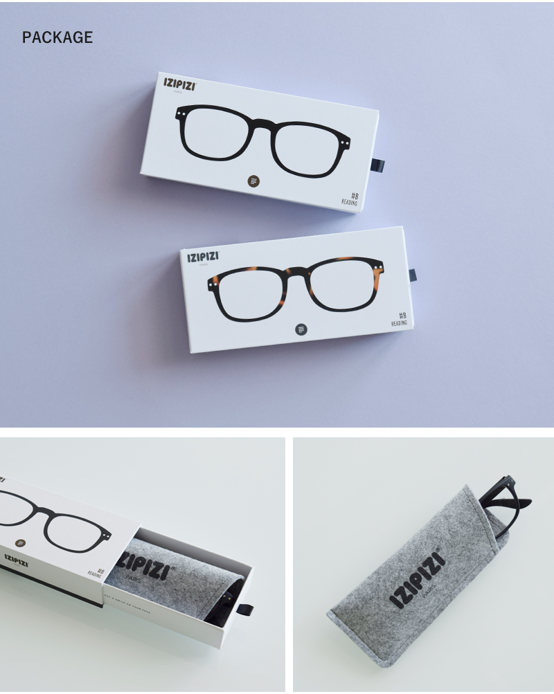 IZIPIZI(イジピジ)度付きレクタンギュラーリーディンググラスb-reading