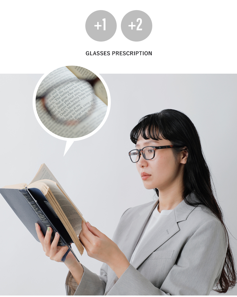 IZIPIZI(イジピジ)度付きレクタンギュラーリーディンググラスb-reading