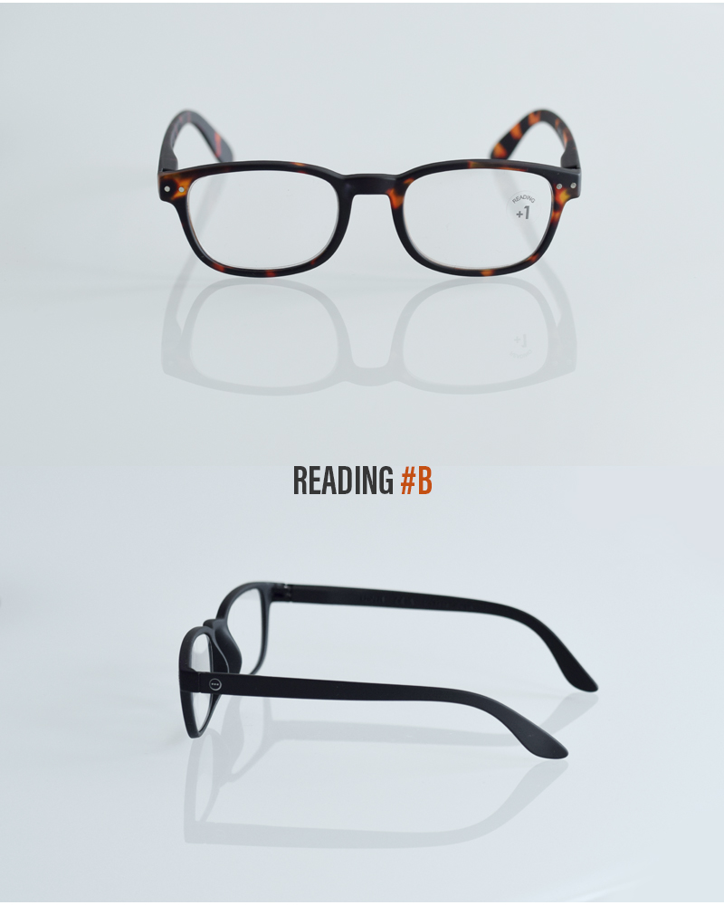 IZIPIZI(イジピジ)度付きレクタンギュラーリーディンググラスb-reading