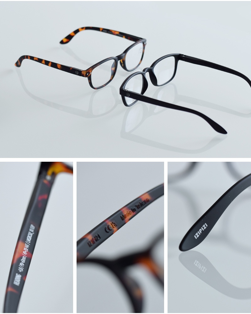 IZIPIZI(イジピジ)度付きレクタンギュラーリーディンググラスb-reading