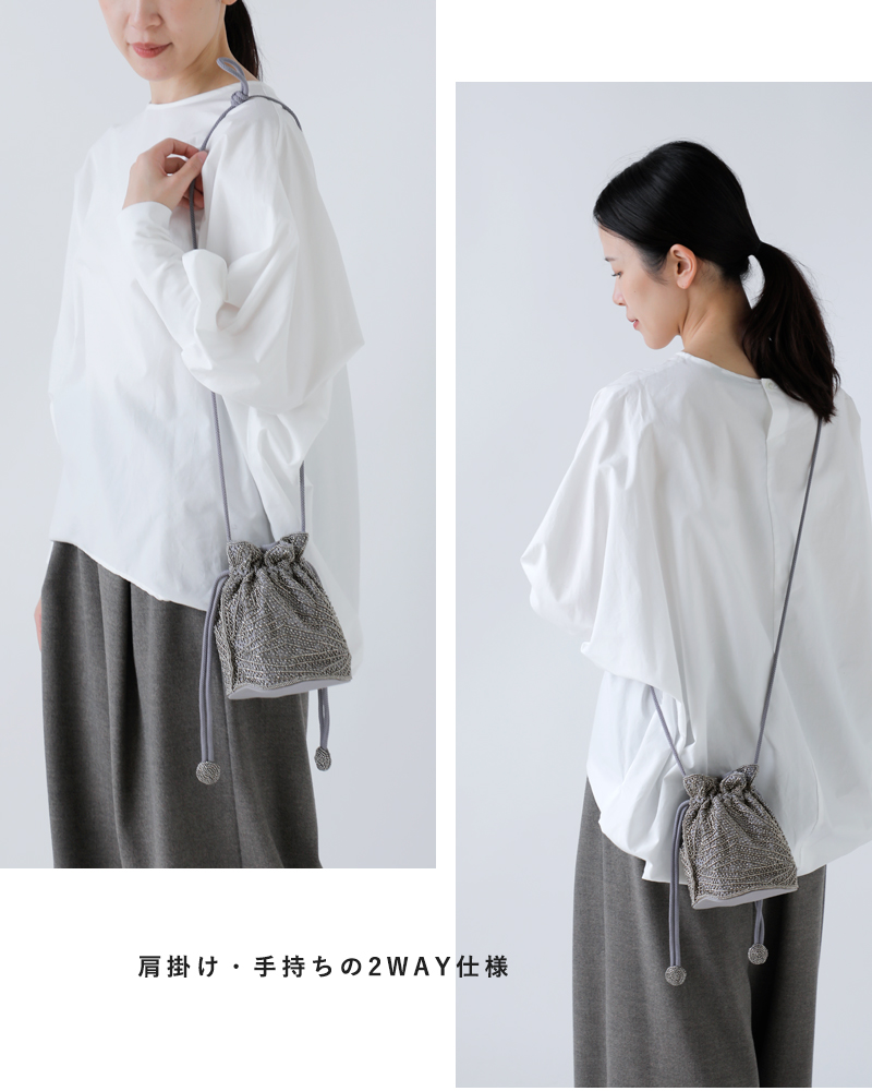 MARCHER(マルシェ)巾着ビーズショルダーバッグbeads-shoulder3