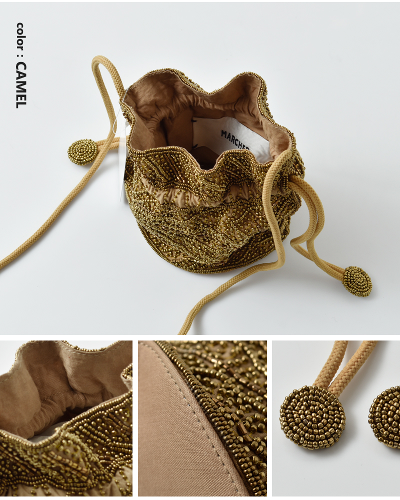 MARCHER(マルシェ)巾着ビーズショルダーバッグbeads-shoulder3