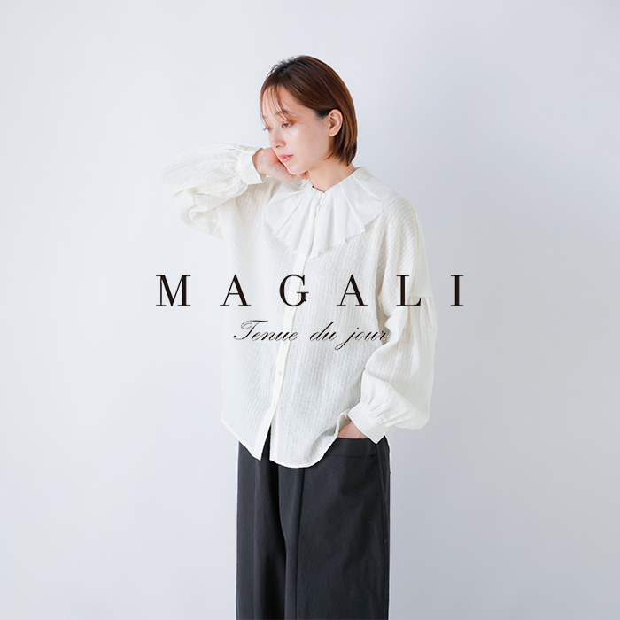 試着のみ MAGALI マガリ ストライプシャツ 試着のみ MAGALI マガリ ストライプシャツ