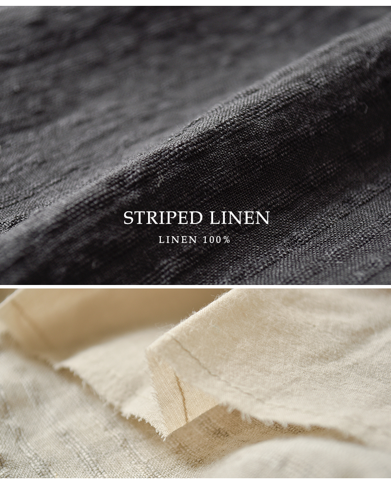 MAGALI(マガリ)ストライプリネンアンティークカラーブラウスbl270