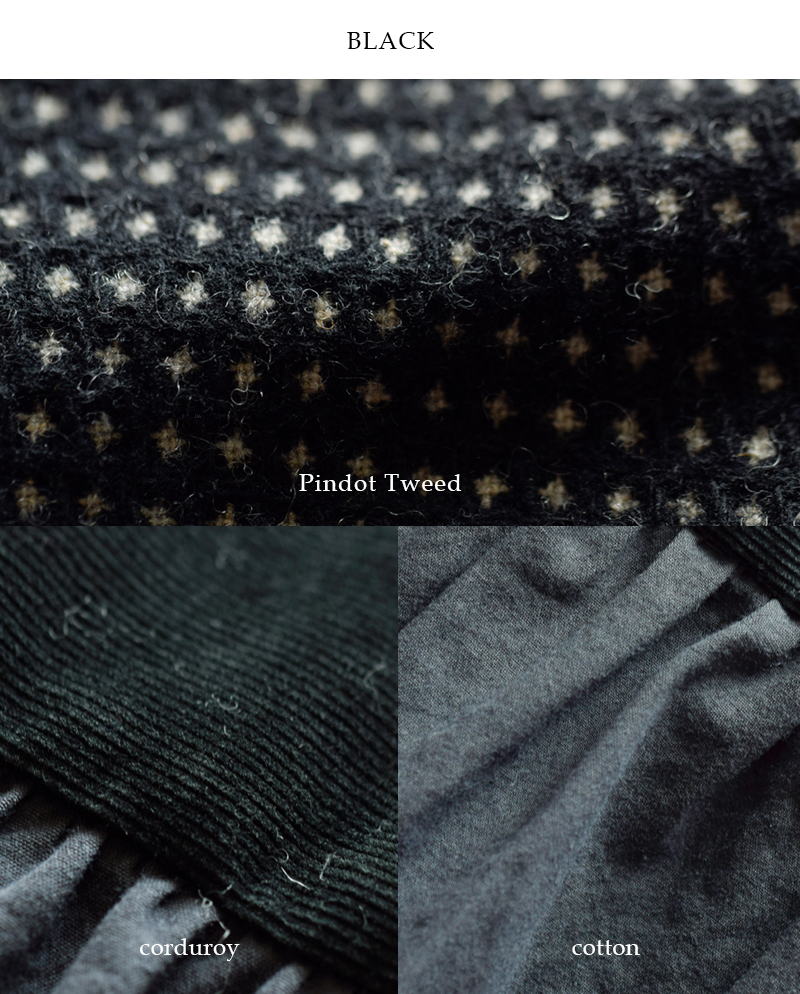 MAGALIピンドット ツイード ヴィンテージ ジレ bl272