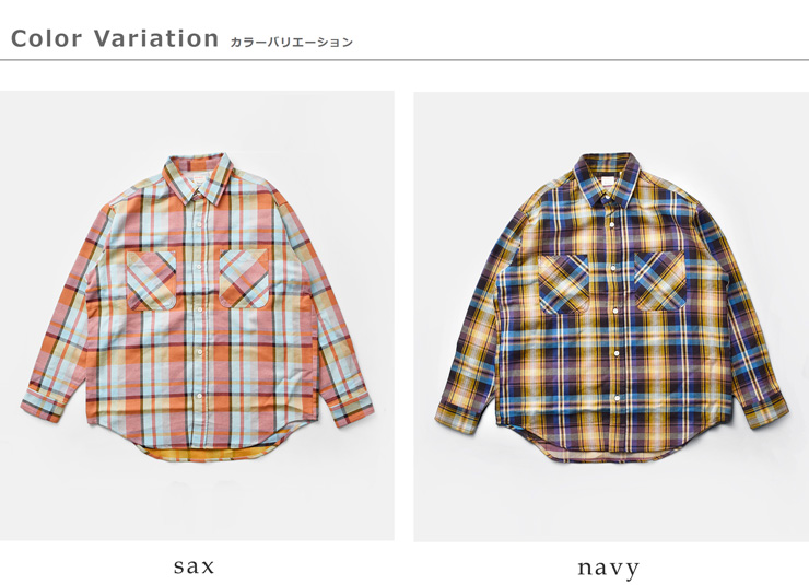 BIG MAC(ビッグマック)コットンチェック長袖シャツbmc-25fw01