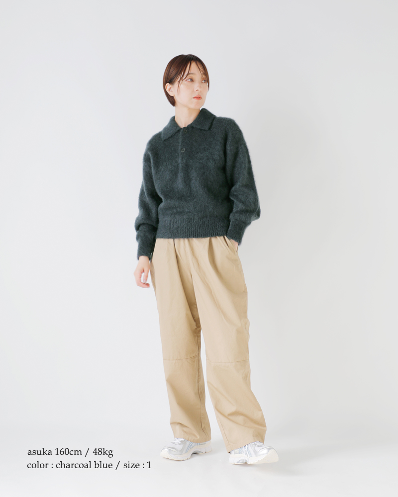 BATONER(バトナー)ピュアモヘアシャギーポロニットプルオーバー“PUREMOHAIRSHAGGYPOLO”bn-25fl-053