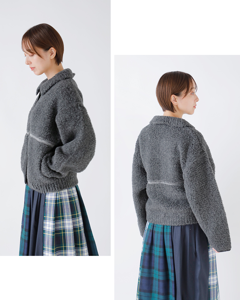 BATONER(バトナー)シェットランドボアポロカーディガン“SHETLANDBOAPOLOCARDIGAN”bn-25fl-061