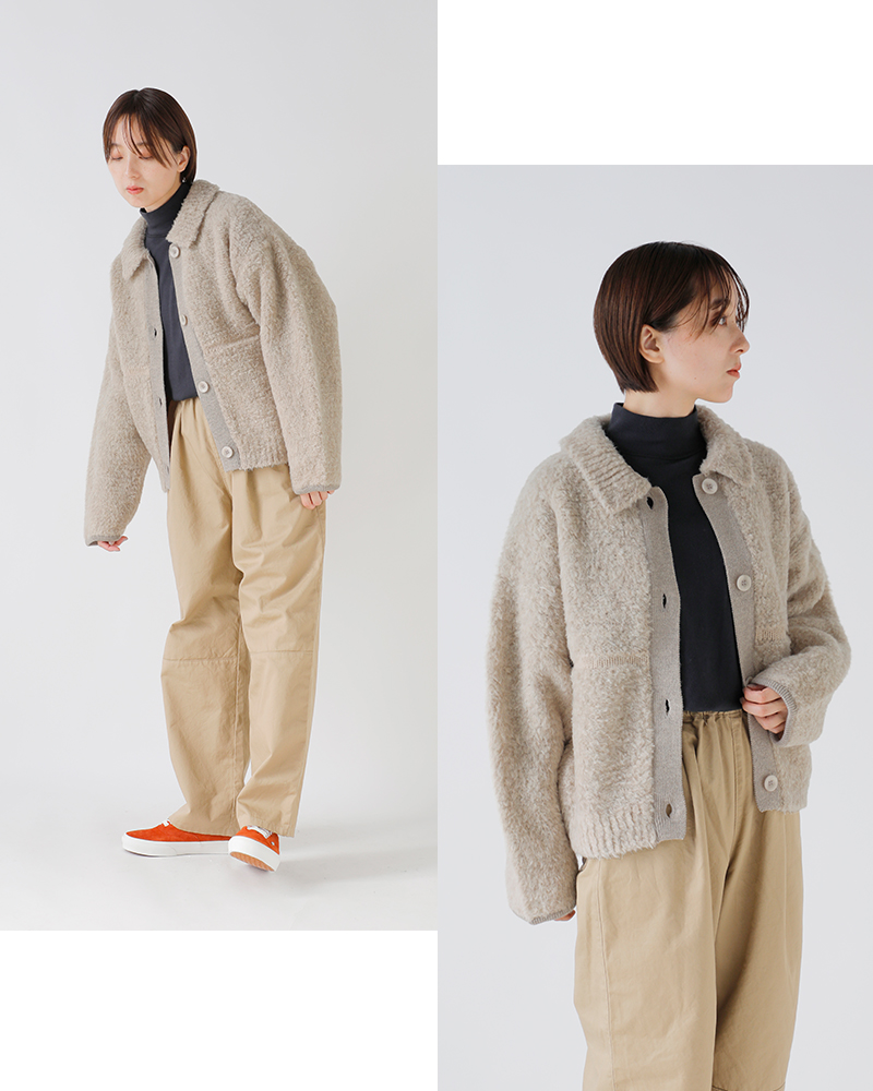BATONER(バトナー)シェットランドボアポロカーディガン“SHETLANDBOAPOLOCARDIGAN”bn-25fl-061