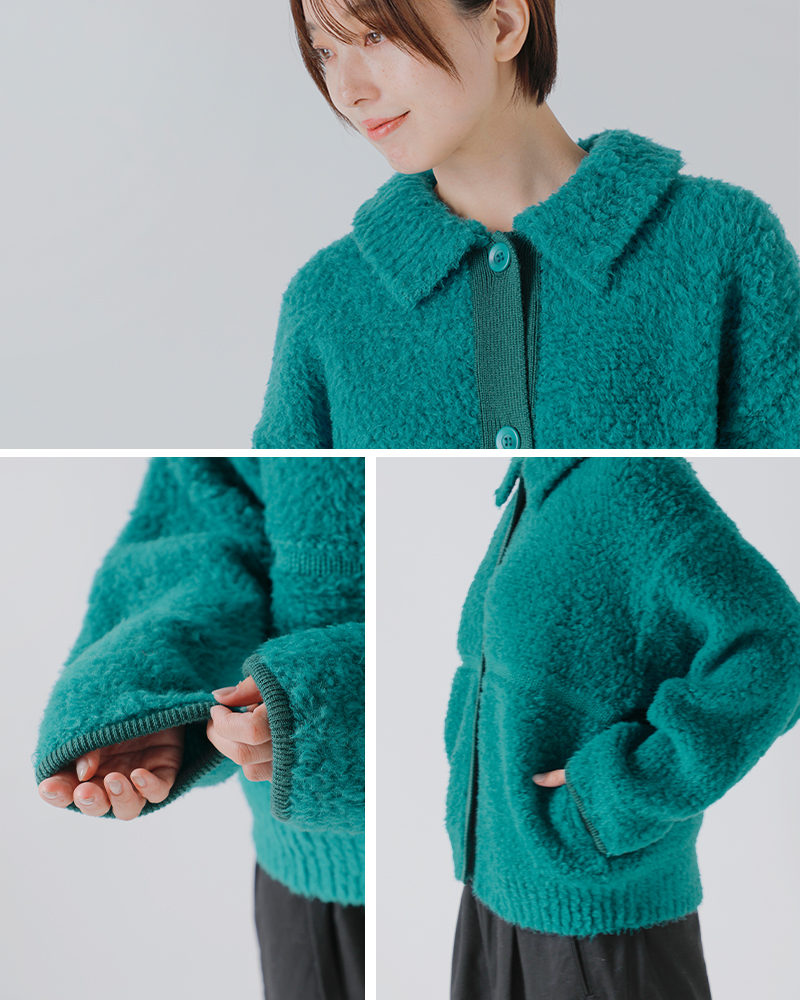 BATONER(バトナー)シェットランドボアポロカーディガン“SHETLANDBOAPOLOCARDIGAN”bn-25fl-061