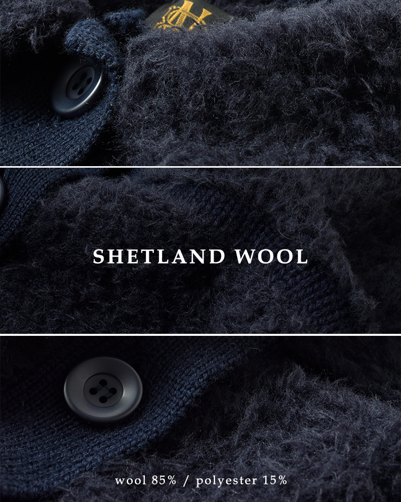 BATONER(バトナー)シェットランドボアポロカーディガン“SHETLANDBOAPOLOCARDIGAN”bn-25fl-061