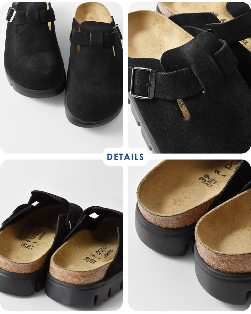 papillio by BIRKENSTOCK(パピリオ バイ ビルケンシュトック)ボストンチャンキースエードレザーナローフラットサンダル“BOSTONCHUNKY”boston-chunky