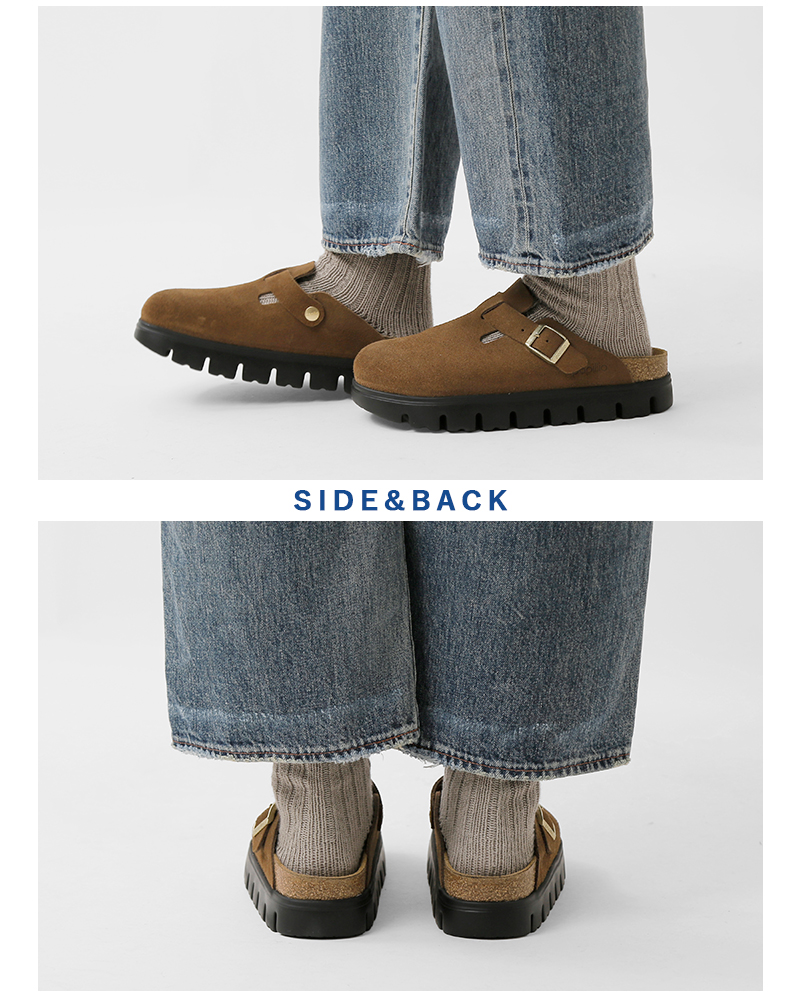 papillio by BIRKENSTOCK(パピリオ バイ ビルケンシュトック)ボストンチャンキースエードレザーナローフラットサンダル“BOSTONCHUNKY”boston-chunky