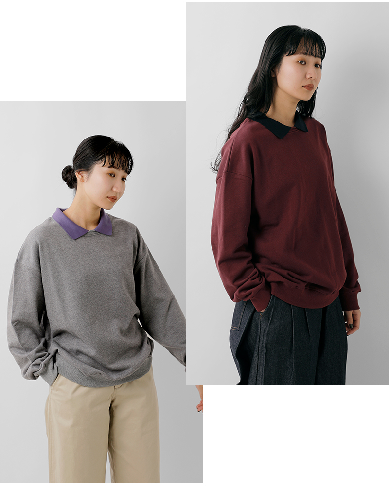 CONICHIWA bonjour(コンニチハ ボンジュール)ボーイカラースウェットプルオーバー“BOYCOLLARMTM”boy-collarm