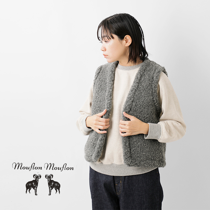 Mouflon Mouflon(ムフロン ムフロン)ボアVネックベストbv-same1