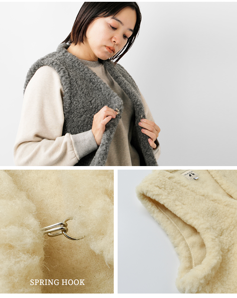 Mouflon Mouflon(ムフロン ムフロン)ボアVネックベストbv-same1