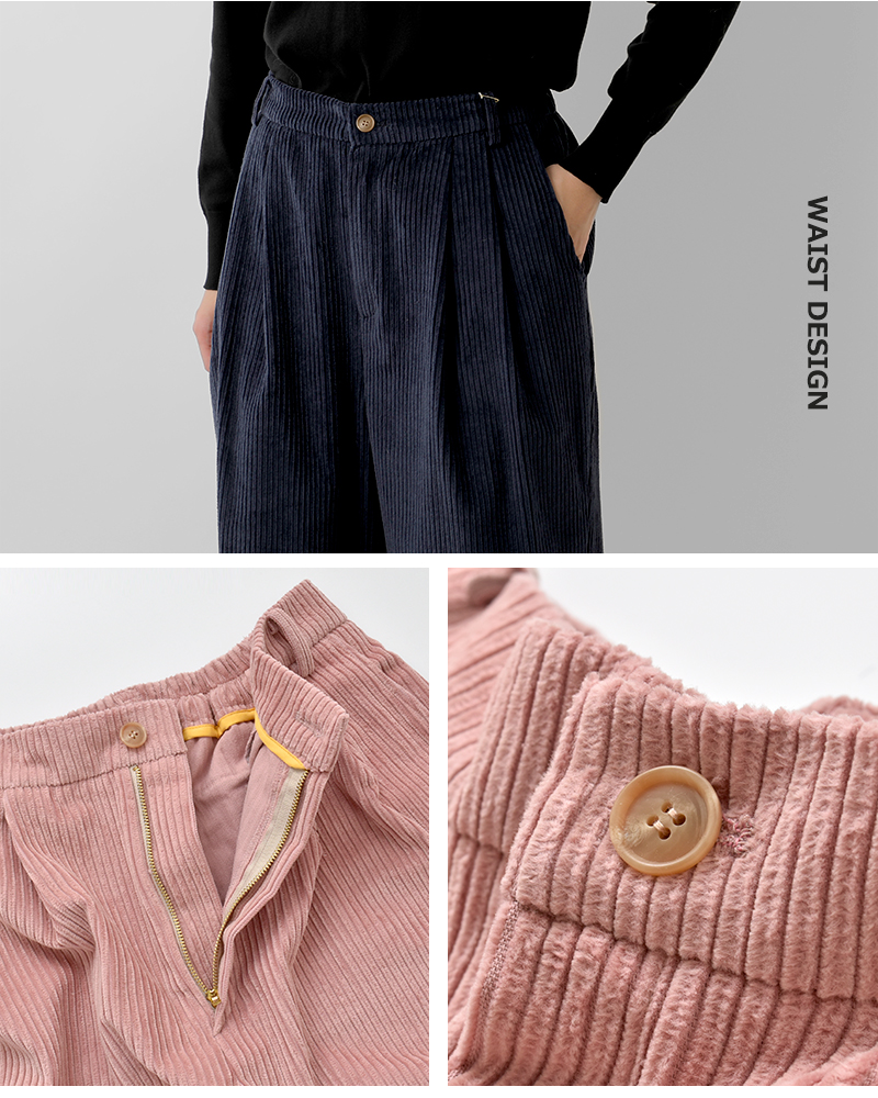 CONICHIWA bonjour(コンニチハ ボンジュール)ワイドコーデュロイパンツ“CbWIDECORDUROYPANTS”cb-w-corduroy-pt