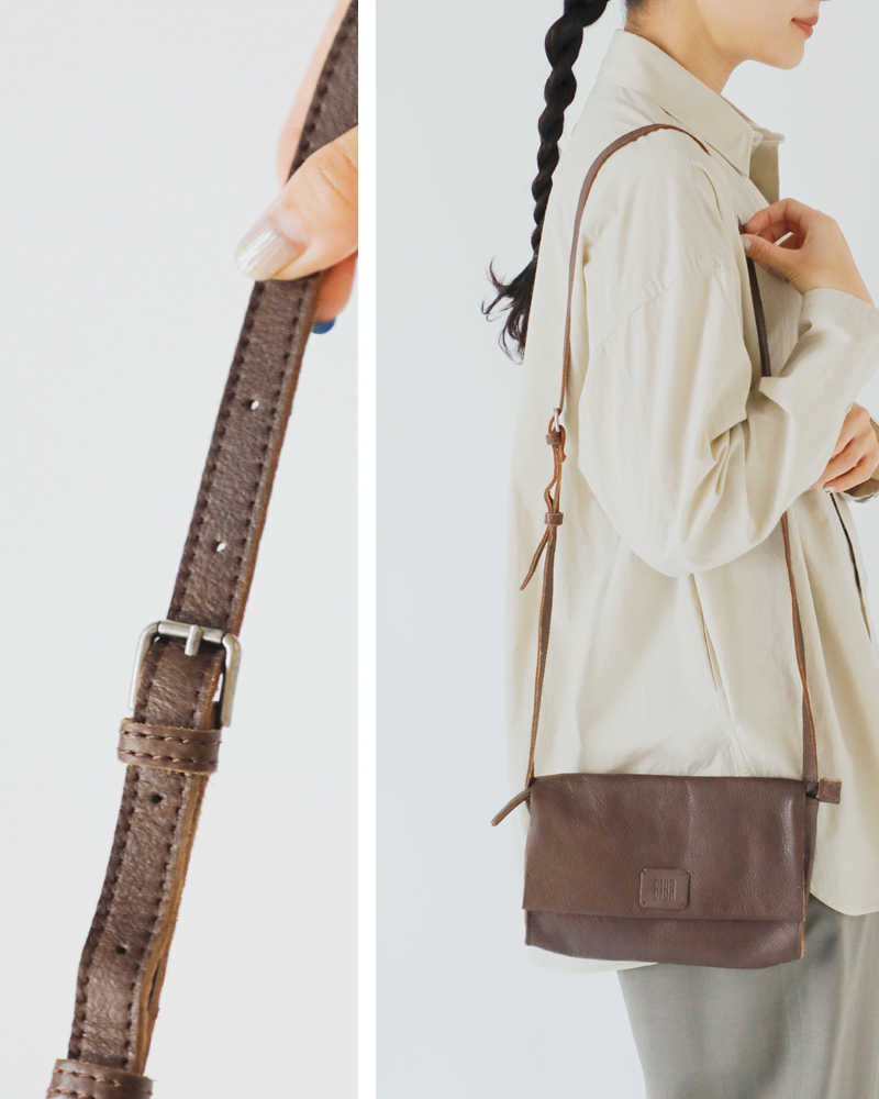 BIBA(ビバ)カウハイドレザークロスフラップバッグ“CHESTERTB”cet3l