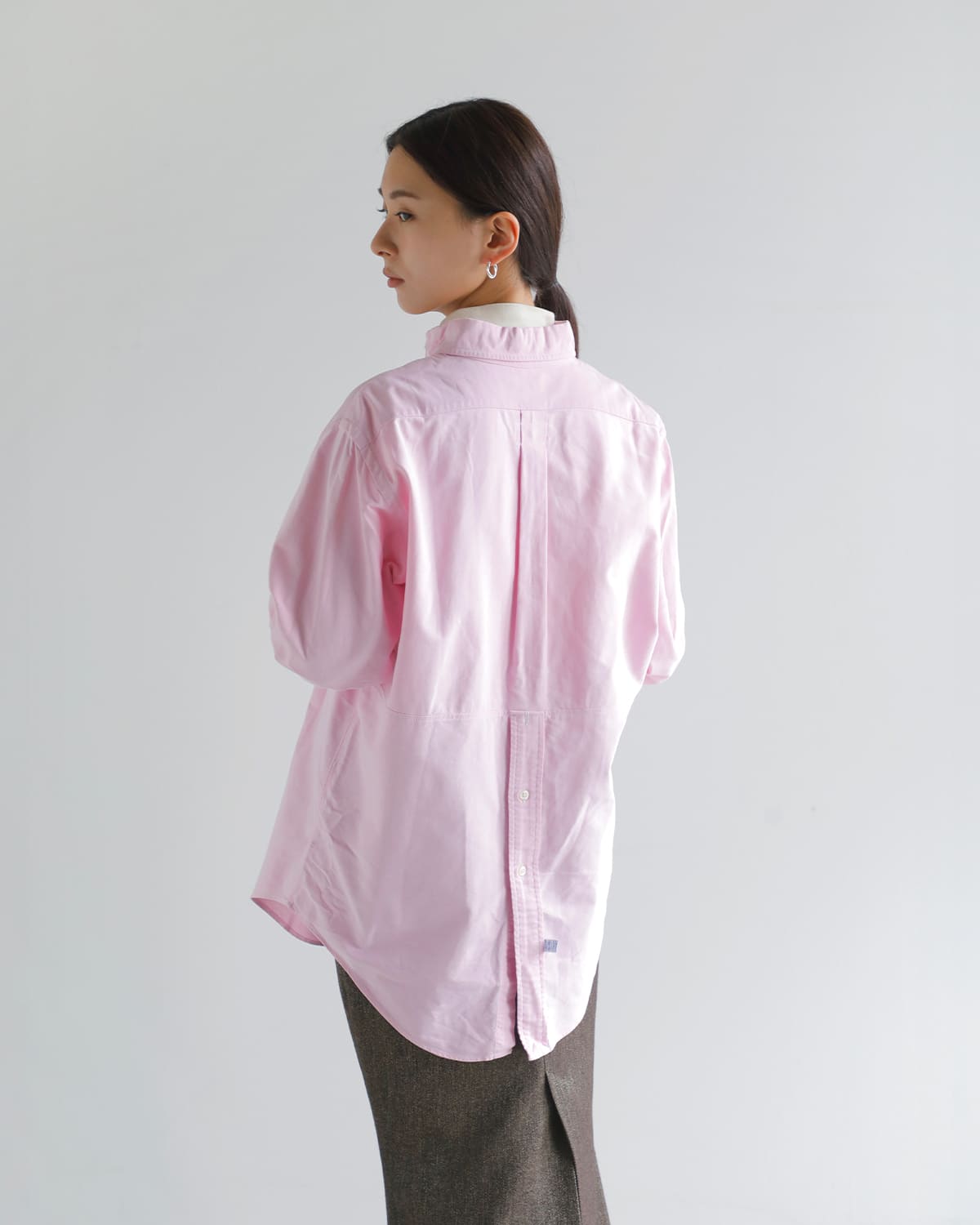 CHANGES(チェンジーズ)リメイクハーフジップボタンダウンシャツ ch3029