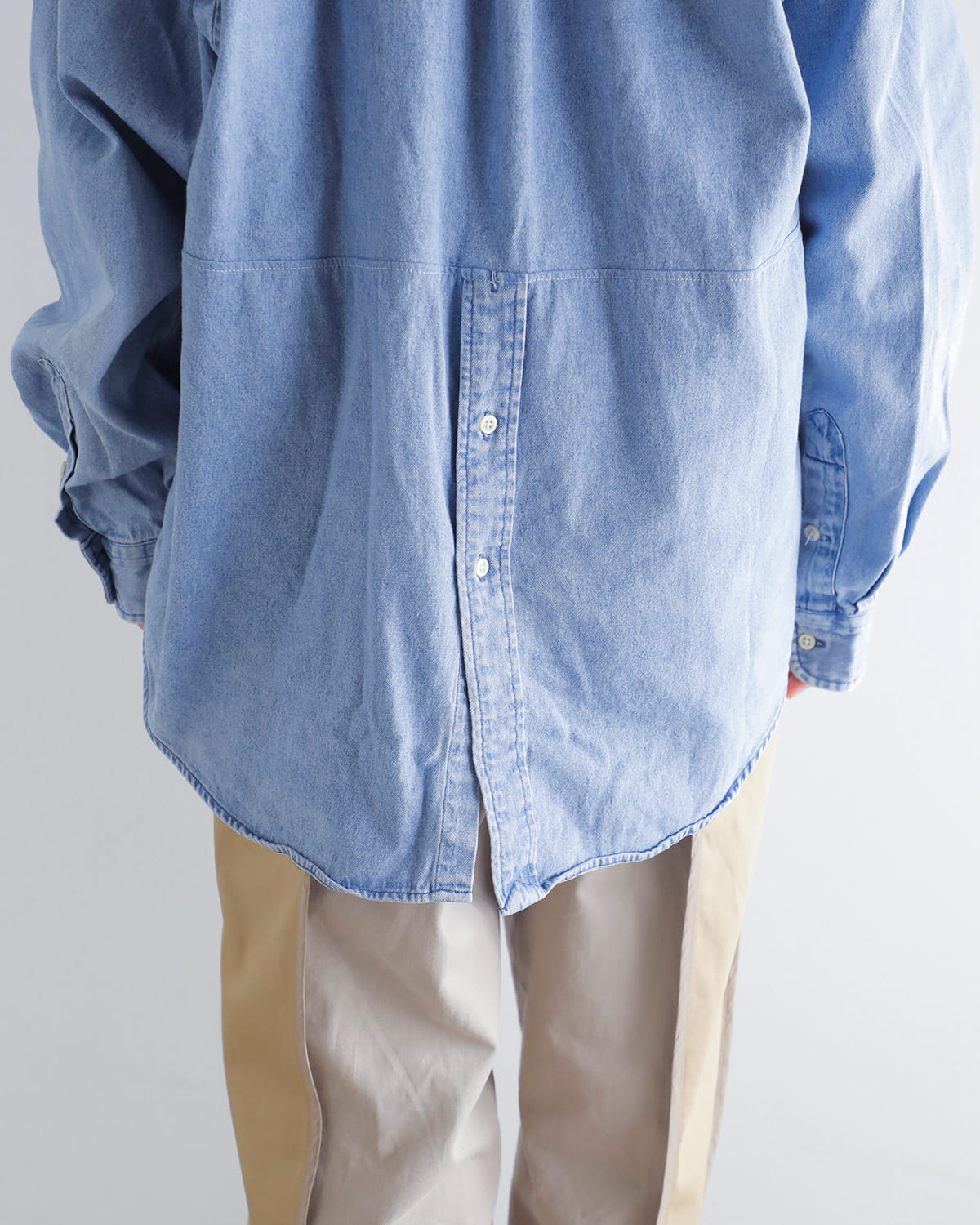 CHANGES(チェンジーズ)リメイクハーフジップボタンダウンシャツ ch3029