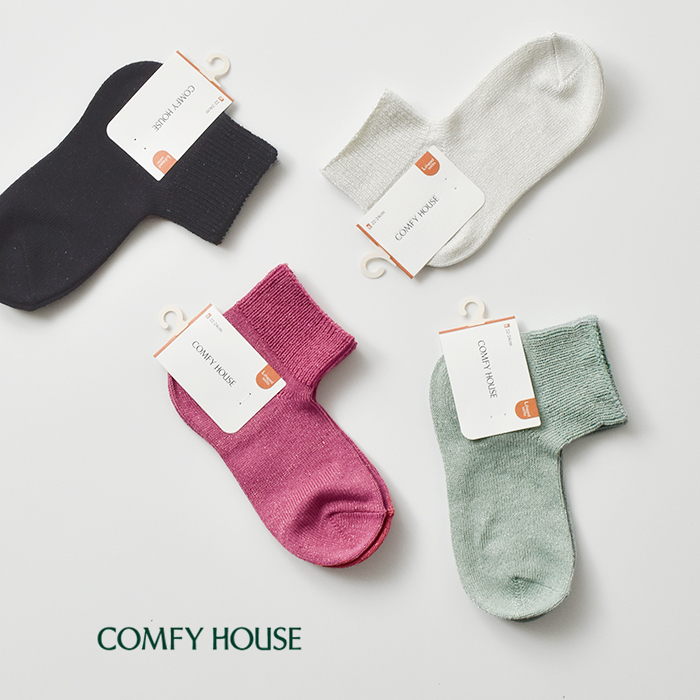 Comfy Houseグリッター リブアンクル ソックス chl250an2