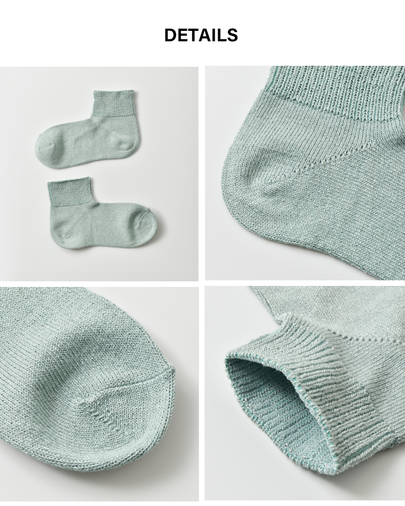 Comfy Houseグリッター リブアンクル ソックス chl250an2