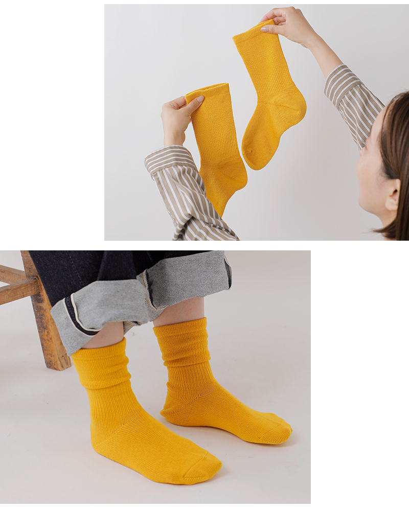 Comfy House(コンフィーハウス)コットンベーシッククルーソックスchl250cr3