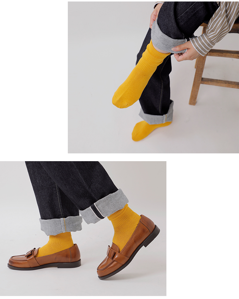 Comfy House(コンフィーハウス)コットンベーシッククルーソックスchl250cr3