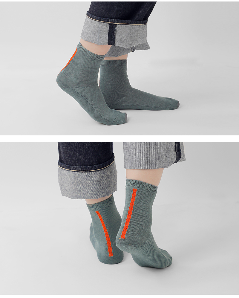 Comfy House(コンフィーハウス)バックラインミドルクルーソックスchl250mc2