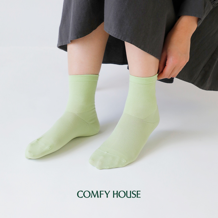 Comfy House(コンフィーハウス)シアーミドルクルーソックスchl250mc3