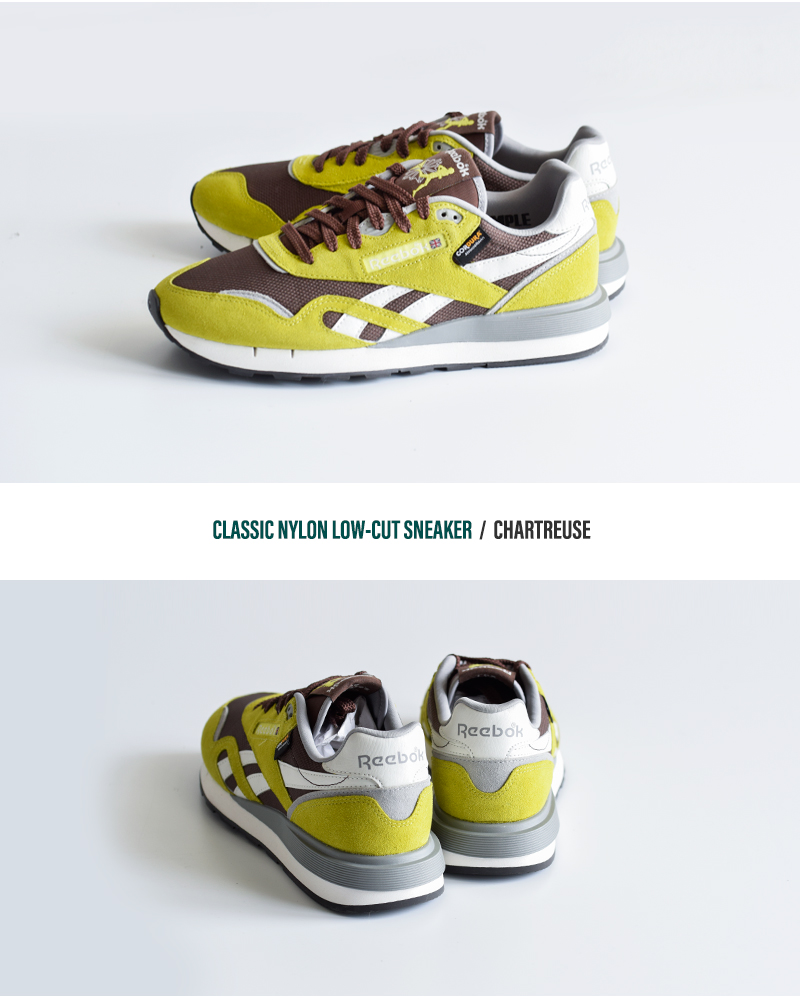 Reebok(リーボック)クラシックナイロンローカットスニーカー“CLASSICNYLON89”cl-ny-89