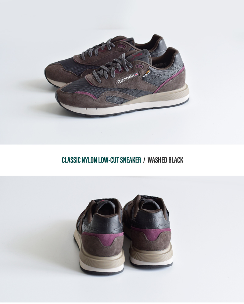Reebok(リーボック)クラシックナイロンローカットスニーカー“CLASSICNYLON89”cl-ny-89