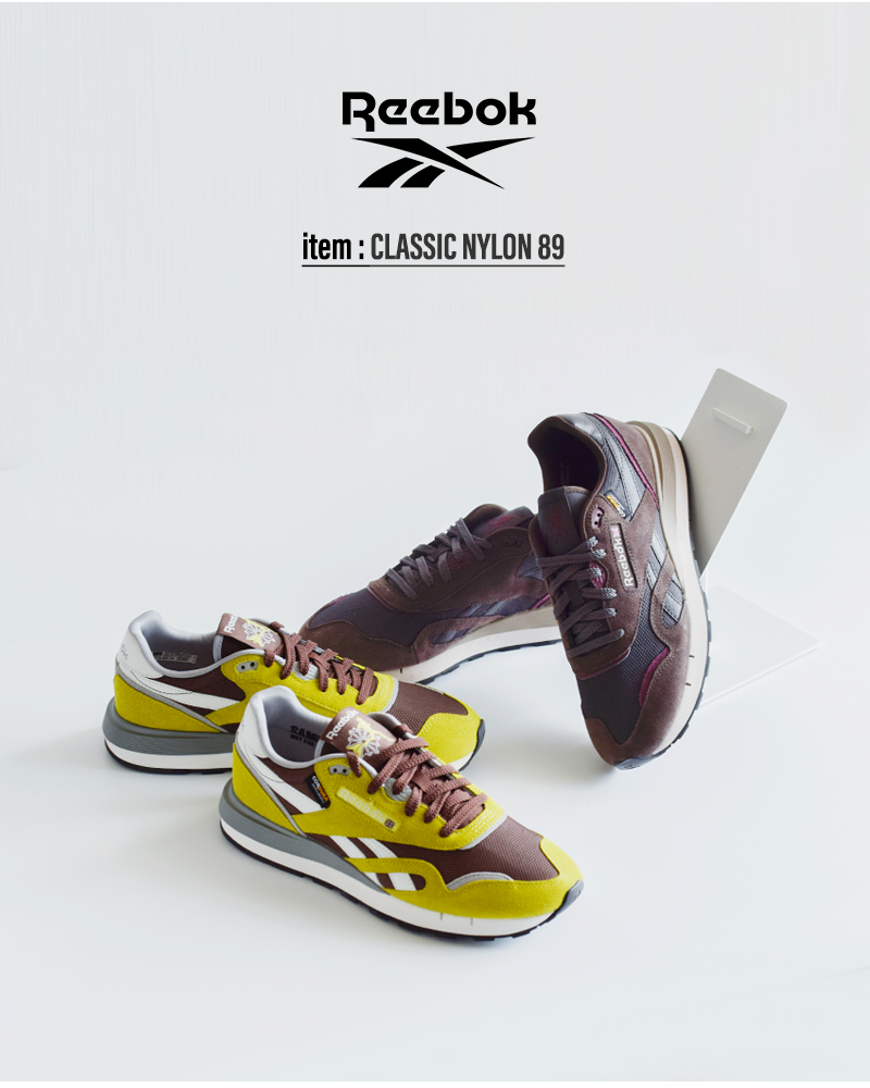 Reebok(リーボック)クラシックナイロンローカットスニーカー“CLASSICNYLON89”cl-ny-89