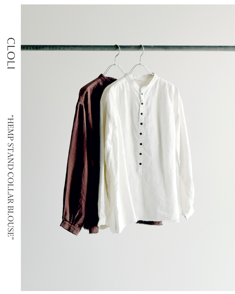 CLOLI(N)wvX^hJ[uEXgHEMPSTANDCOLLARBLOUSEhcl-sh041