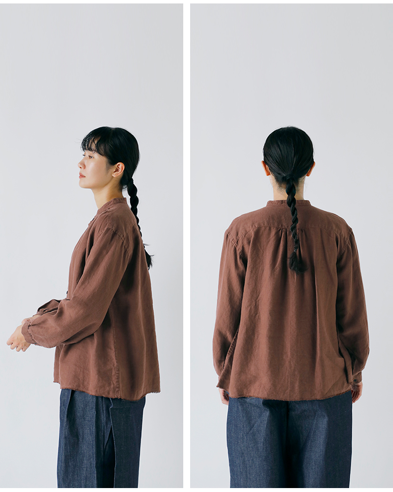 CLOLI(N)wvX^hJ[uEXgHEMPSTANDCOLLARBLOUSEhcl-sh041