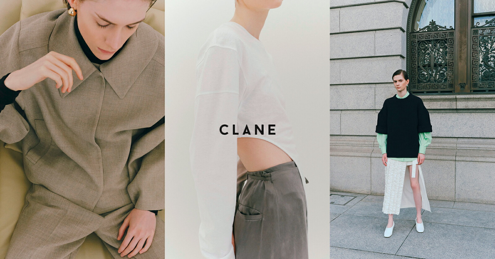 CLANE クラネ スラッシュネック ハーフスリーブ トップス 19105
