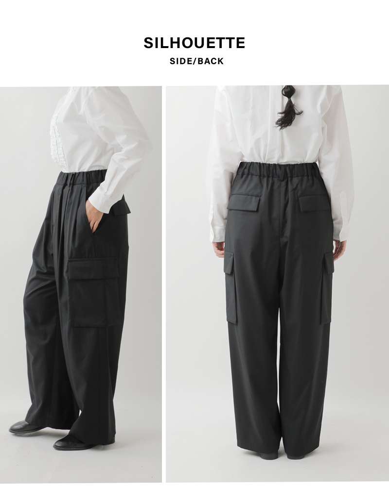 nicholson&nicholsonストレッチ ウール カーゴ パンツ clover-tro