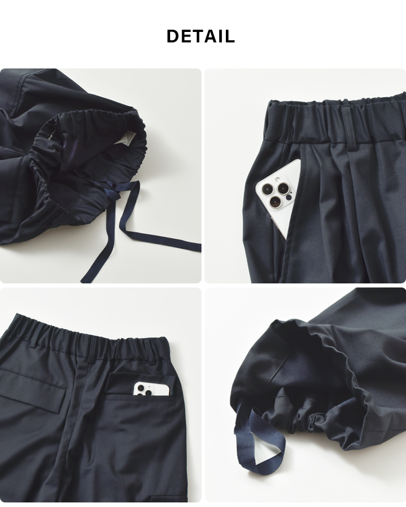 nicholson&nicholsonストレッチ ウール カーゴ パンツ clover-tro