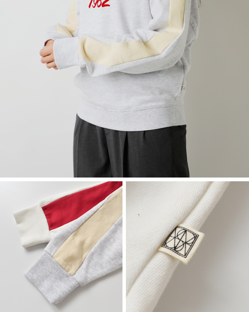 ARAMINTA JAMES(アラミンタジェームス)コットン起毛フリーススウェットシャツ“CLUBMEDSWEATSHIRT”clubmed-sw