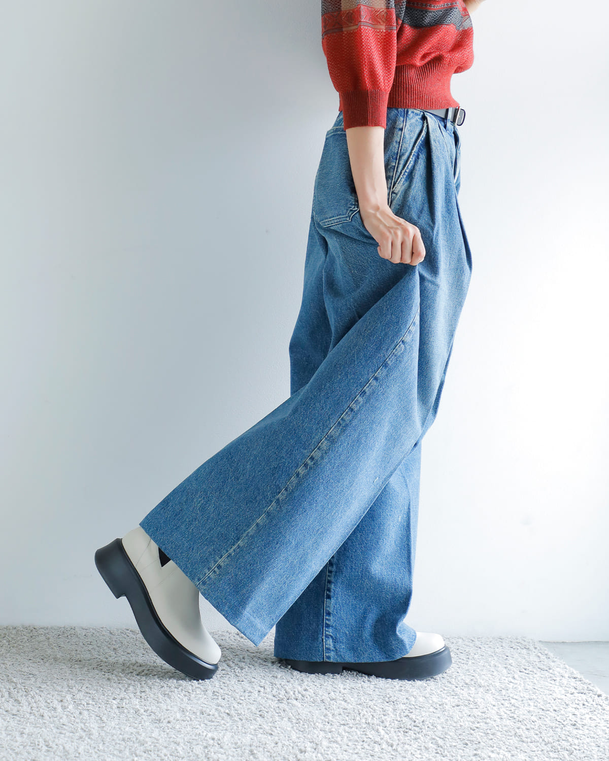 Purpred(パープレッド)撥水ポールサイドゴアミドルブーツ co7-ps001