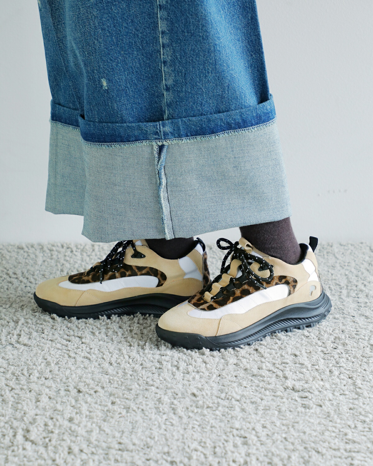 Purpred(パープレッド)カウレザートラックスニーカーco7-ps029 co7-ps029