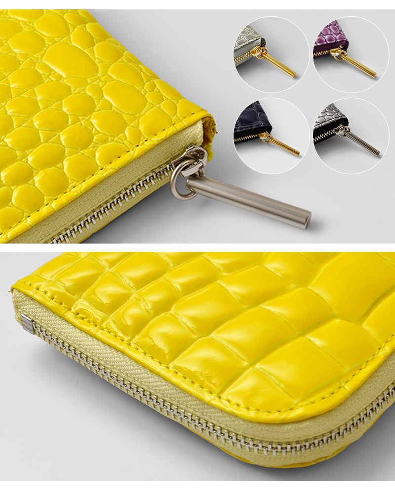 POMTATA(ポンタタ)カウレザー型押しCOROLジップロングウォレット“COROＬZIPLONGWALLET”coro-lzlong-w