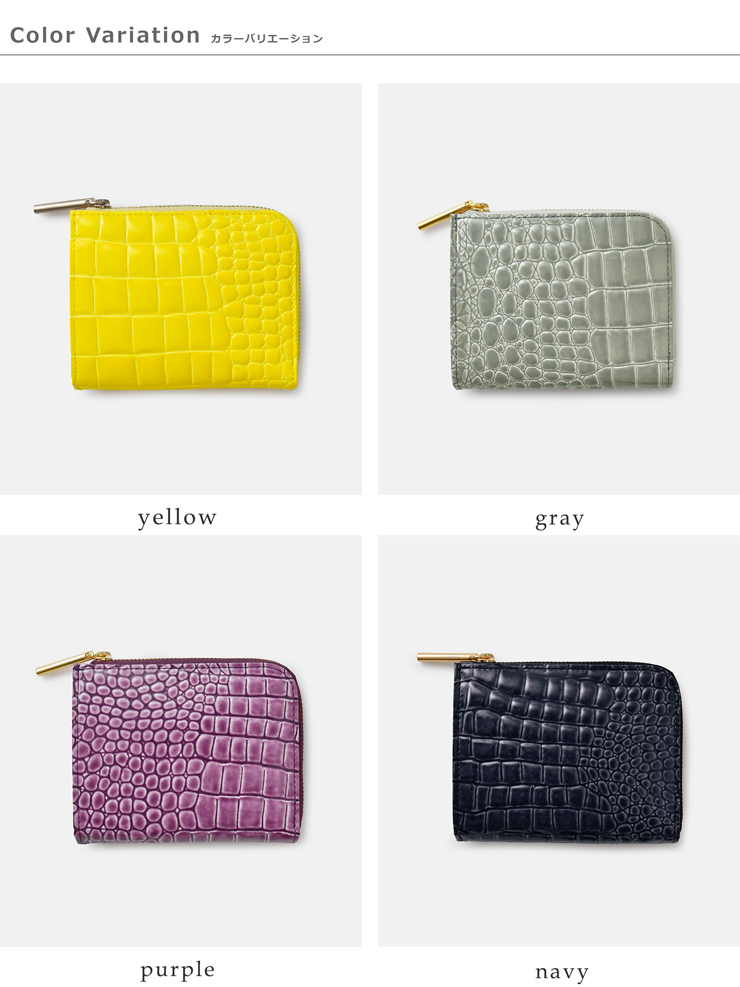 POMTATA(ポンタタ)カウレザー型押しCOROLジップショートウォレット“COROＬZIPSHORTWALLET”coro-lzshort-w