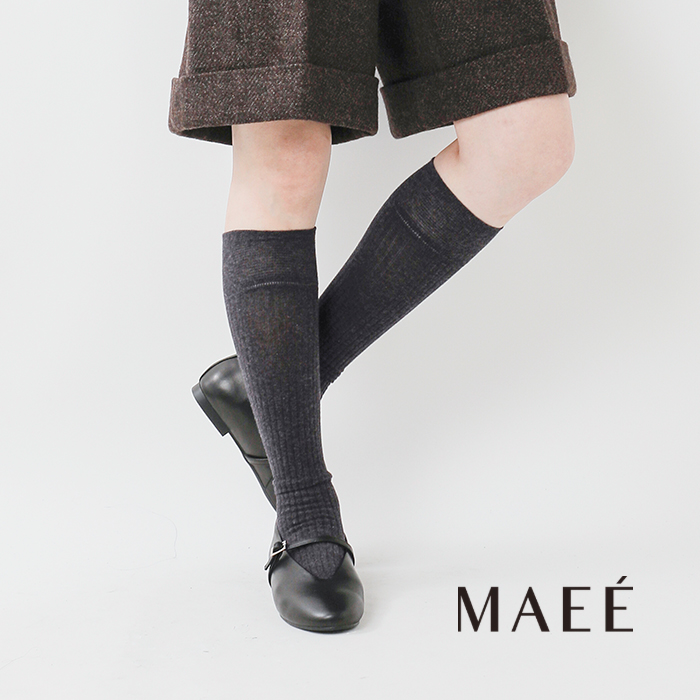 MAEEコットンリブ着圧ソックスcottonribsoccks